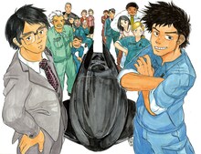 土屋雄民による新連載「黒鉄ボブスレー」のカット。