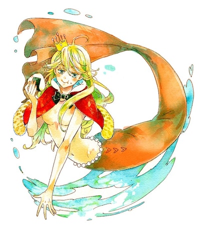 和深ゆあなによる新連載「人魚の王子さま～マーメイド・プリンス～」のカット。(c)和深ゆあな/ NSP 2013