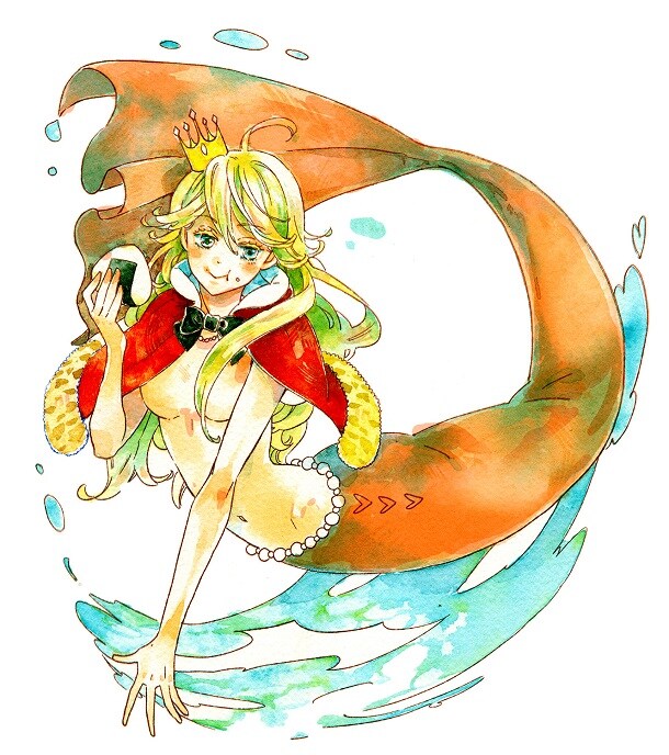 和深ゆあなによる新連載「人魚の王子さま～マーメイド・プリンス～」のカット。(c)和深ゆあな/ NSP 2013