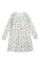 インコ総柄T（ワンピース・white）