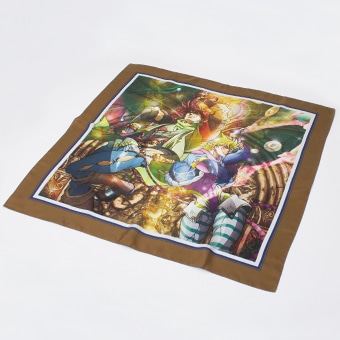 「第2部キービジュアル」のスカーフ。(c)荒木飛呂彦／集英社・ジョジョの奇妙な冒険製作委員会