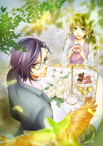 佐倉牡丹の新連載「執事M」扉イラスト。