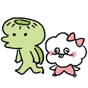 モコちゃんとカッパのつよし。