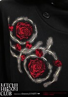 「薔薇ニ沈ム光クラブパーカー」の刺繍。