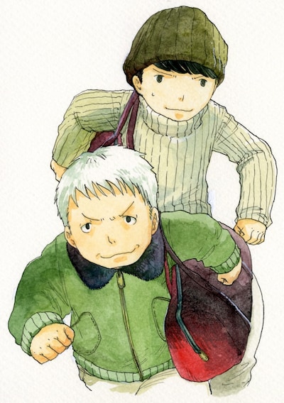 岩岡ヒサエ「コミック星新一 逃走の道」のカット。（新潮文庫刊『エヌ氏の遊園地』所収）(c)1964 星ライブラリ／新潮社