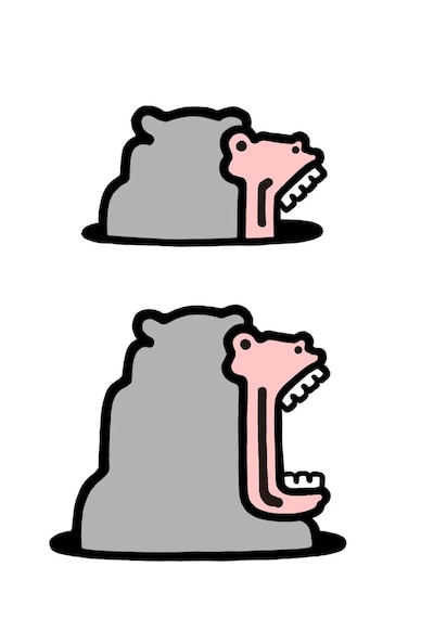 「ゼゼヒヒ」のイラスト。