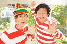 写真左から楳図かずお、片岡愛之助。