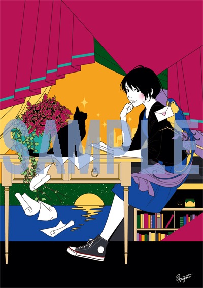 丸善・ジュンク堂書店で配布されるイラストカード。