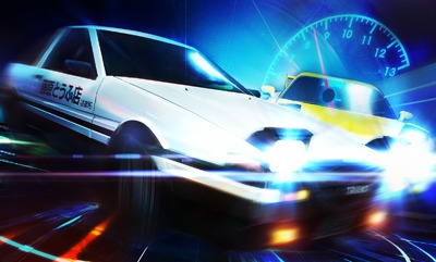 「頭文字D パーフェクトシフト ONLINE」のゲーム画面。(c)しげの秀一／講談社 (c)SEGA All manufacturers, cars, names, brands and associated imagery featured in this game are trademarks and/or copyrightedmaterials of their respective owners. All rights reserved.