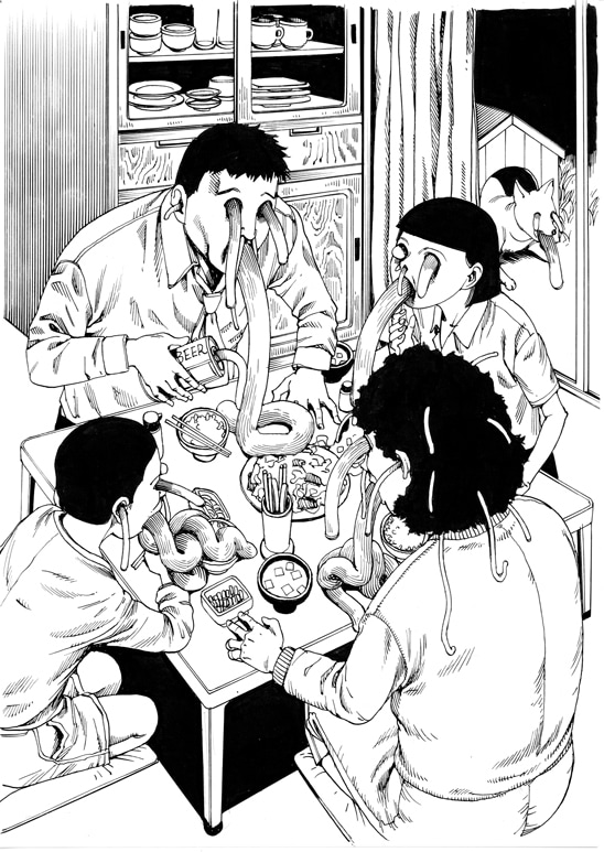 駕籠真太郎が描いたイラスト。