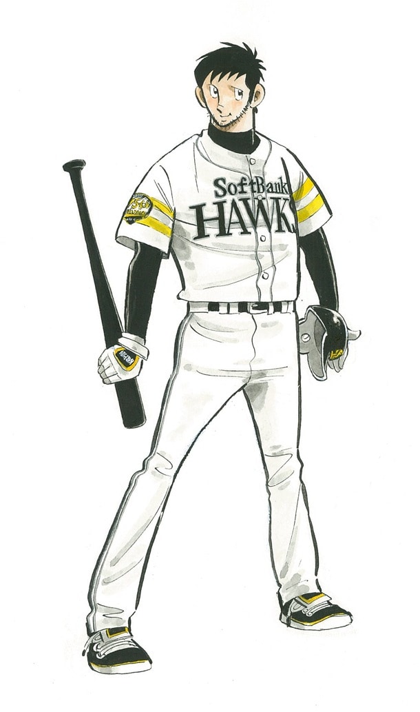 「あぶさん」完結記念イラスト。(c)水島新司/小学館