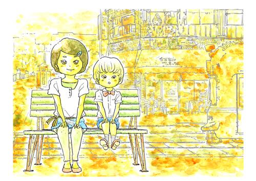 松田松緒による新連載「漣 きっちん」のカット。