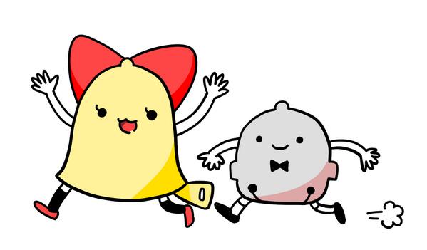 ニャロメロンによる新連載「ベルリンは鐘」のカット。