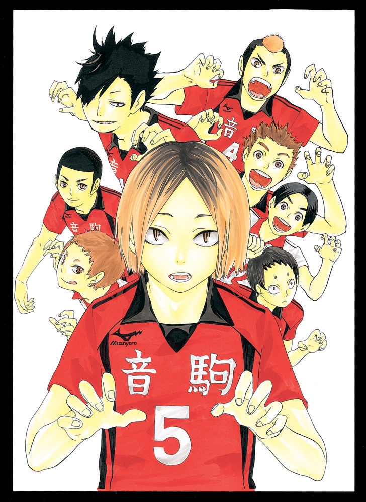 音駒高校のメンバー (c)古舘春一／集英社