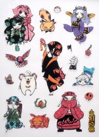 「鬼灯の冷徹」12巻限定版に付く描き下ろしキャラクターシール。こちらはぷっくりとした質感。