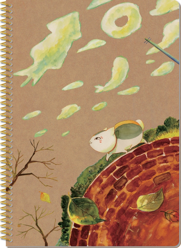 G賞「ステーショナリー」A5リングノート（セット1）(c)緑川ゆき・白泉社／「夏目友人帳」製作委員会