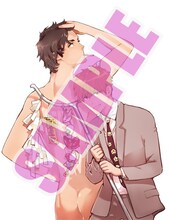 香月日輪原作、わたなべあじあ作画「全裸男と柴犬男 警視庁生活安全部遊撃捜査班」カット。