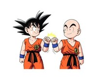 「ドラゴンボール 少年期編」のLINEスタンプより孫悟空とクリリン。(c)B/S・T