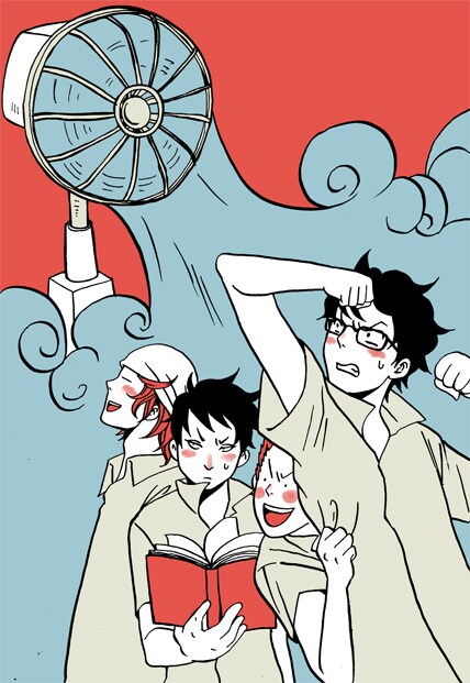 EDEN vol.1に収録されるトウテムポール「サヨナラせんぷうき」のカット。