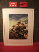 直筆サイン入りのデジタル出力版画「師弟」。