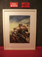 直筆サイン入りのデジタル出力版画「師弟」。