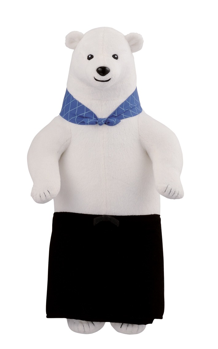 A賞「シロクマくんぬいぐるみ」全長約35cm (c)ヒガアロハ・小学館／しろくまカフェ製作委員会 2012