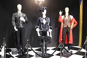 舞台「黒執事」でのステージ衣装。（左から）セバスチャン、シエル、グレル。