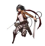 ミカサ・アッカーマンのイメージイラスト。(c)諫山創・講談社／「進撃の巨人」製作委員会 (c)DeNA Co., Ltd.／