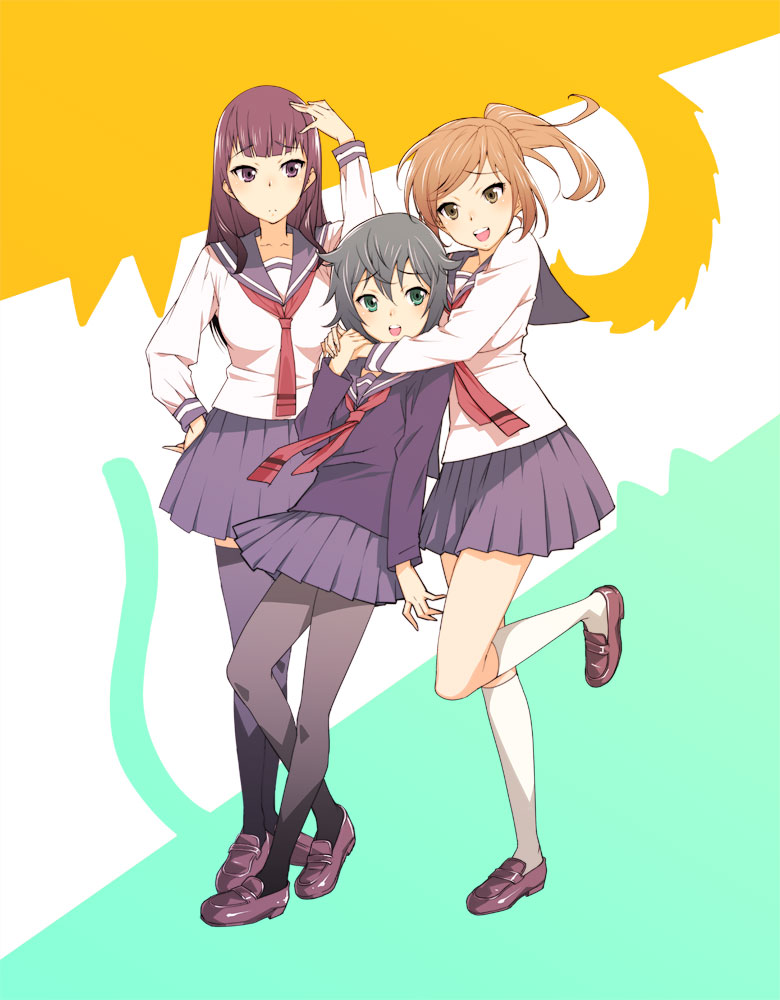 アニメ「犬神さんと猫山さん」キービジュアル