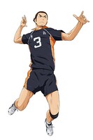 東峰旭（CV：細谷佳正） (c) 古舘春一／集英社・「ハイキュー!!」製作委員会