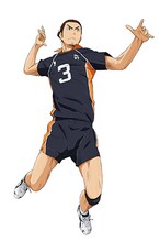 東峰旭（CV：細谷佳正） (c) 古舘春一／集英社・「ハイキュー!!」製作委員会