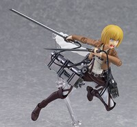 立体機動装置のエフェクトを装着した「figma アルミン・アルレルト」(c)諫山創・講談社／「進撃の巨人」製作委員会