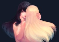 「累 ―かさね―」2巻のカバーイラスト全体。