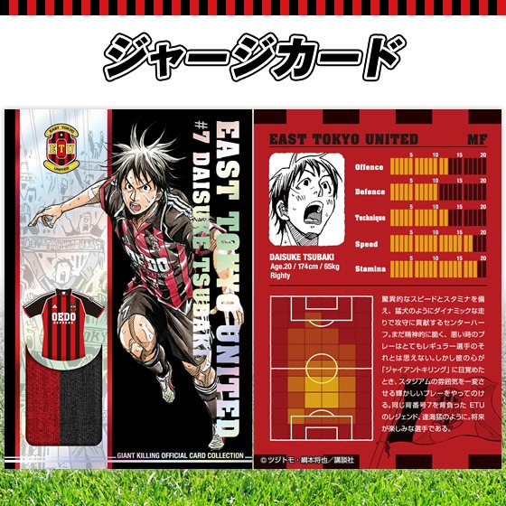 椿大介のジャージカード。(c)GIANT KILLING／講談社 (c)BANDAI
