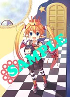 ゲーマーズで配布される、「新装版 こあくまメレンゲ」のブロマイド。