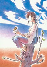 芦奈野ひとしの新連載「コトノバドライブ」扉イラスト。