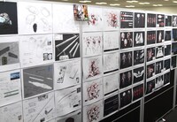 ポリゴン・ピクチュアズの制作エリア。「シドニアの騎士」の設定資料が貼られている。