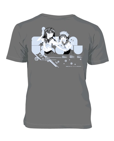 「とある科学の超電磁砲S 佐天＆初春」Tシャツのバック。 (c)鎌池和馬／冬川基／アスキー・メディアワークス／PROJECT-RAILGUN S
