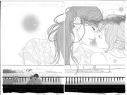 原画展で展示される原稿の一部。