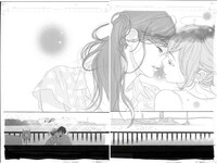 原画展で展示される原稿の一部。