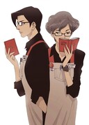 カサハラテツロー「ルトラの書店員」のカット。