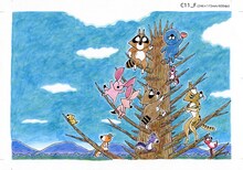 「ぼのぼの」の原画。(c)いがらしみきお／竹書房 AUTHORIZED BY PHOENIX CORPORATION,LTD.