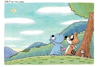 「ぼのぼの」の原画。(c)いがらしみきお／竹書房 AUTHORIZED BY PHOENIX CORPORATION,LTD.