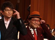 哀川翔（左）と上島竜兵（右）。