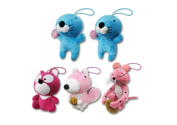 2000円以上グッズを購入した人に先着順で配布されるぬいぐるみ。種類は選べないので注意。(c)M.I/T.S