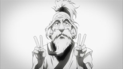 アニメ「HUNTER×HUNTER」よりネテロ (c)POT(冨樫義博)1998年-2011年 (c)VAP・日本テレビ・マッドハウス