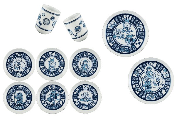 「くるねこ」和食器セット全品。(C)2008 Kuruneko Yamato