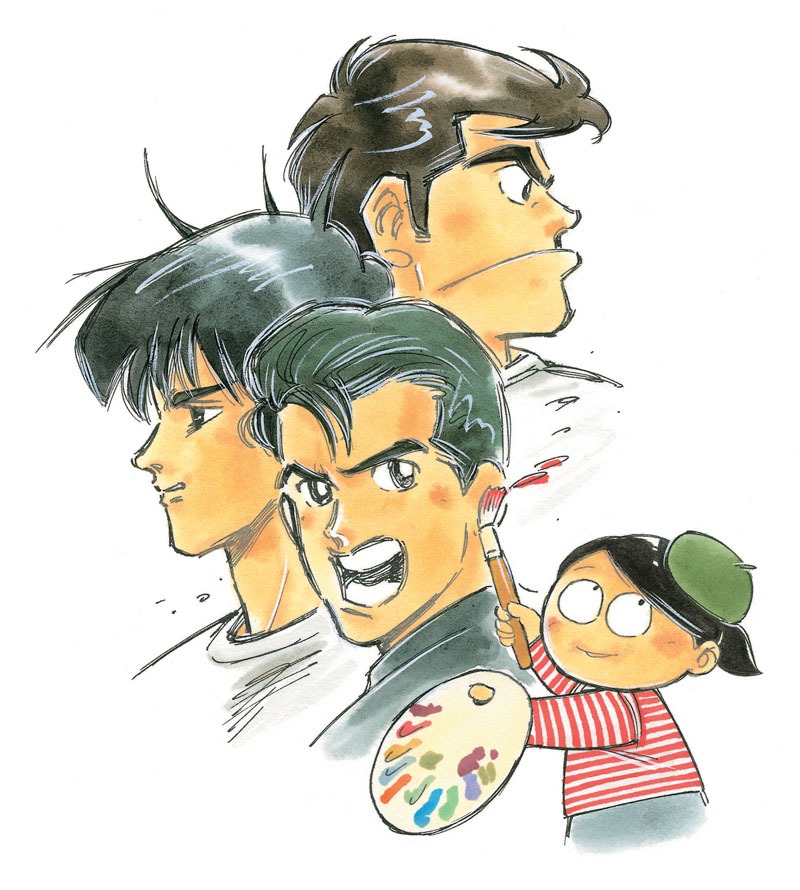 塀内夏子「青春少年マガジン―紙の翼―」カット