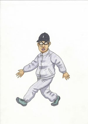 いがらしみきお「今日を歩く」のカット。