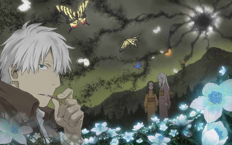 アニメ「蟲師」特別篇「日蝕む翳」Blu-ray&DVDのジャケットイラスト。(c)漆原友紀／講談社・アニプレックス